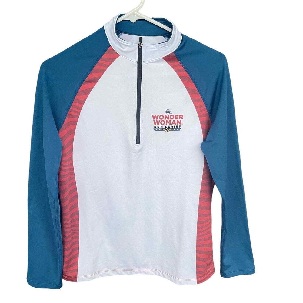 Running Man Wonder Woman Run Series Womens Quarter Zip Qtr Zip Athletic Top M
